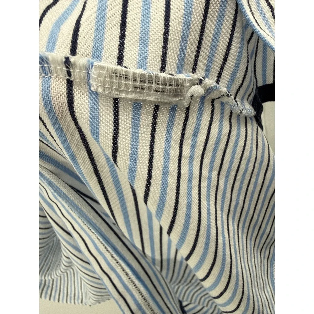 Ralph Lauren Pro Fit Golf Polo Shirt Mens Medium Blue White Striped AJGA Logo